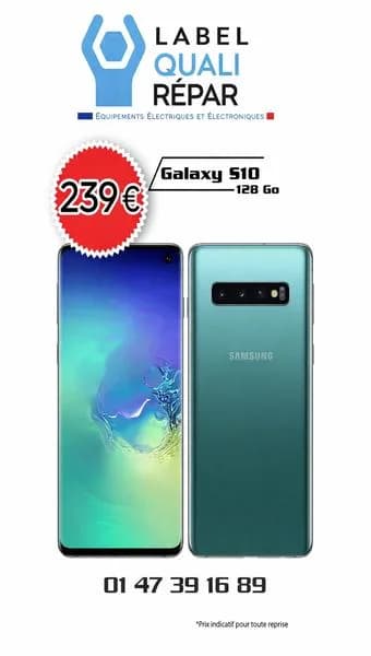 Samsung Galaxy S10 128Go Vert Reconditionné