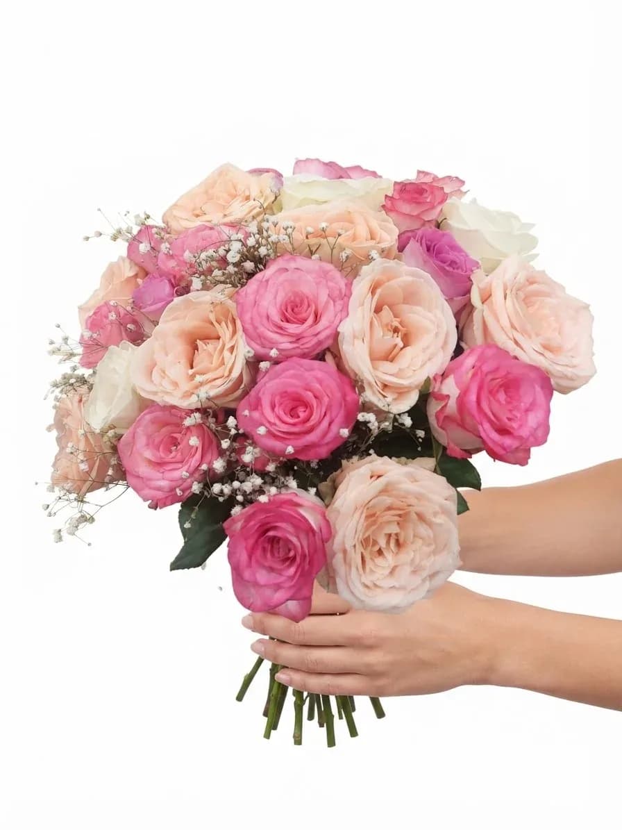 Bouquet de Mariée Rose Pastel